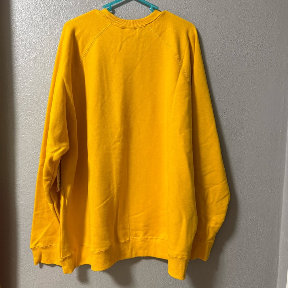 Disney Micky Mouse Crew Neck Sweatshirt Micky Mouse Graphic Yellow Size 3XL NWT - Picture 4 of 5
